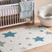 Happy Stars Microfiber Rug 120X160Cm -White & Grey Pan Home