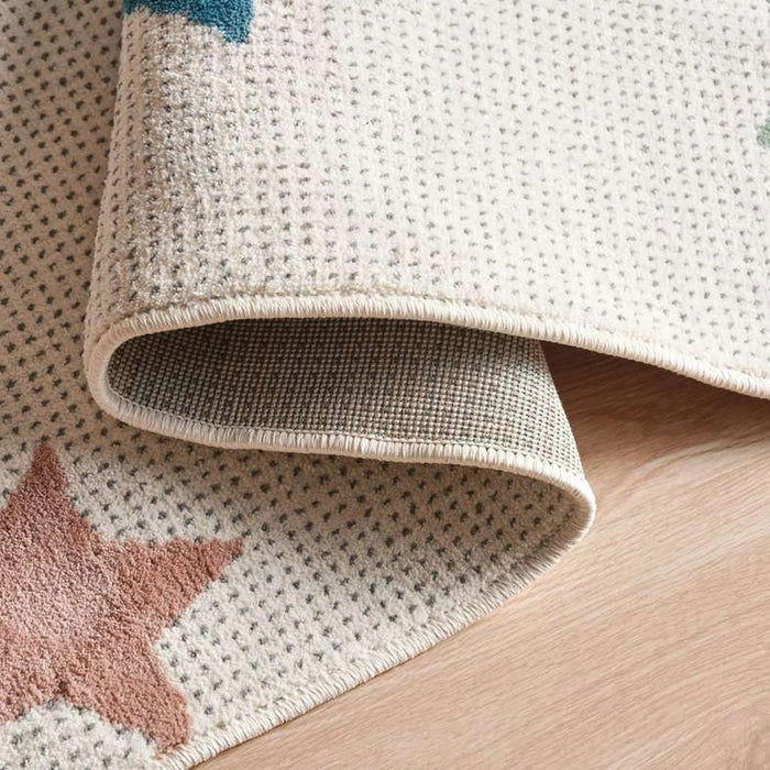 Happy Stars Microfiber Rug 120X160Cm -White & Grey Pan Home