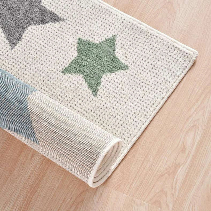 Happy Stars Microfiber Rug 120X160Cm -White & Grey Pan Home