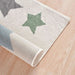 Happy Stars Microfiber Rug 120X160Cm -White & Grey Pan Home