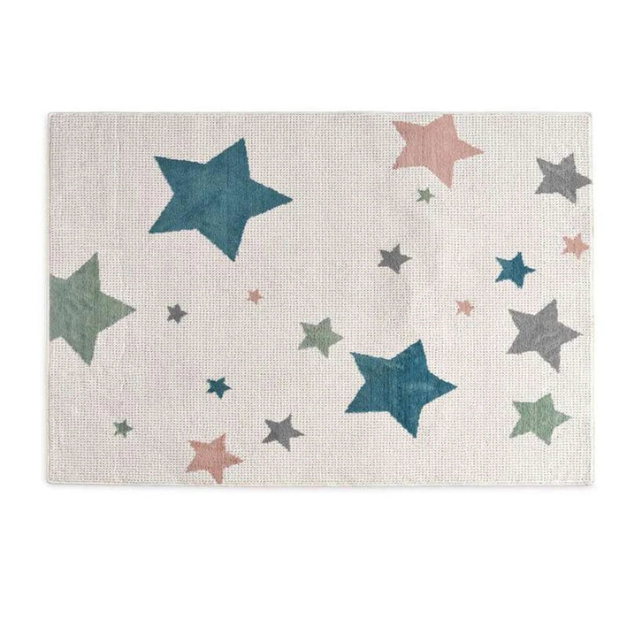 Happy Stars Microfiber Rug 120X160Cm -White & Grey Pan Home