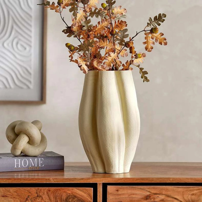 Haran Polyresin Decor Vase 22X20X34.5Cm - Beige