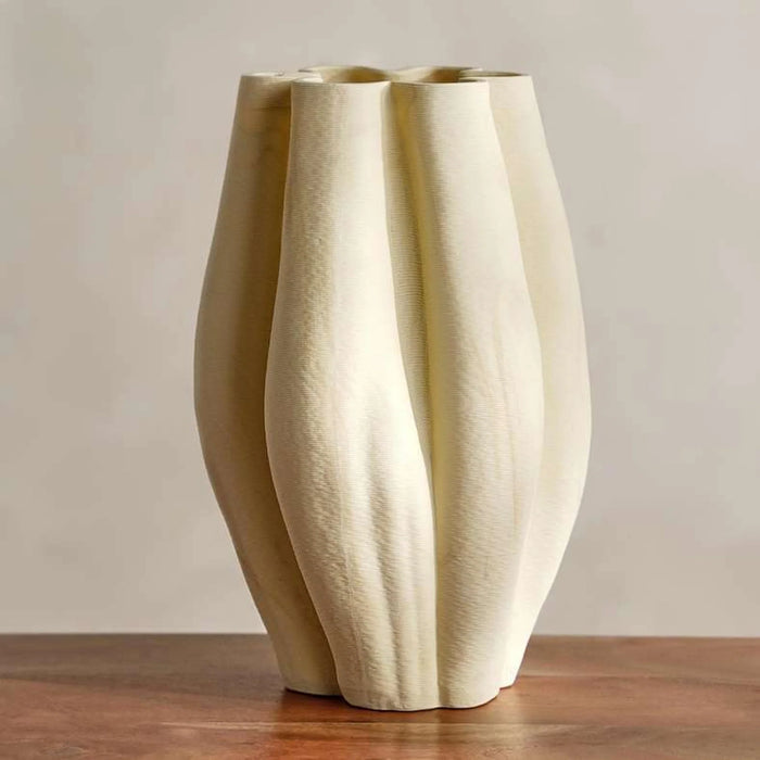 Haran Polyresin Decor Vase 22X20X34.5Cm - Beige