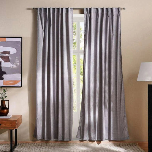 Harlyn 2 Piece Curtain Set-140X240 Cm- Grey Pan Home