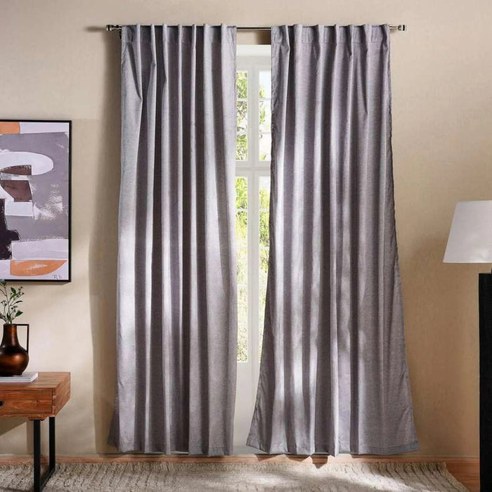 Harlyn 2 Piece Curtain Set-140X240 Cm- Grey Pan Home