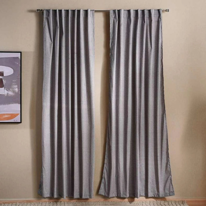 Harlyn 2 Piece Curtain Set-140X240 Cm- Grey Pan Home