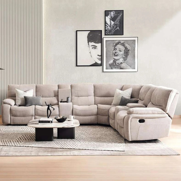 Harmonious Wedge Corner Modular Recliner - Beige