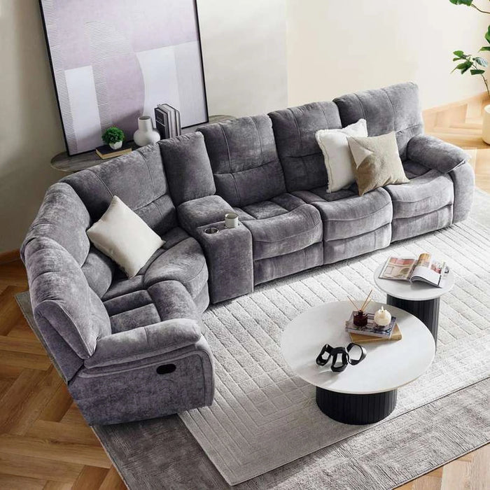 Harmonious Wedge Corner Modular Recliner - Grey