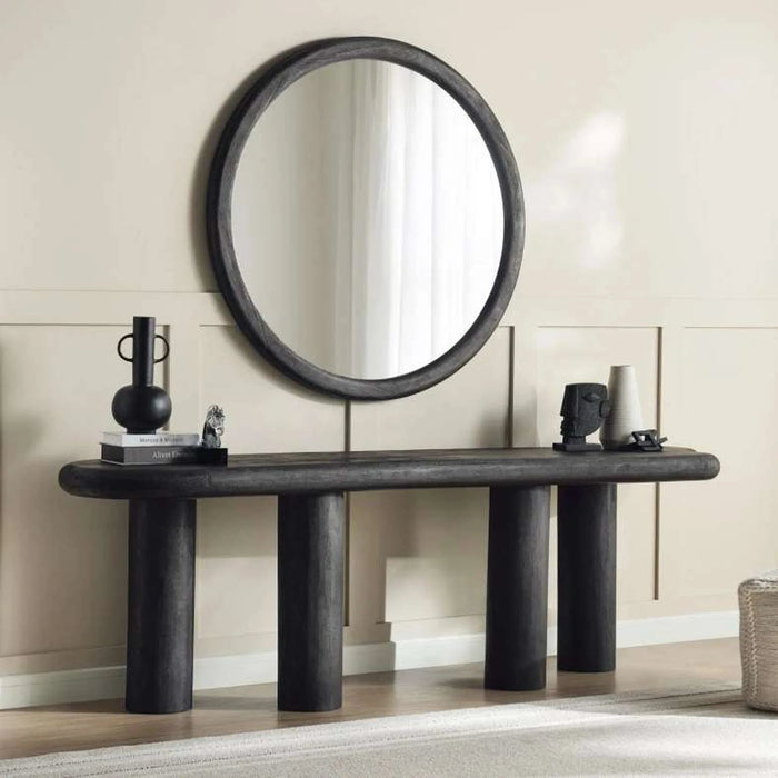 Harper Console Table With Mirror Wood Large - Brown Pan Home