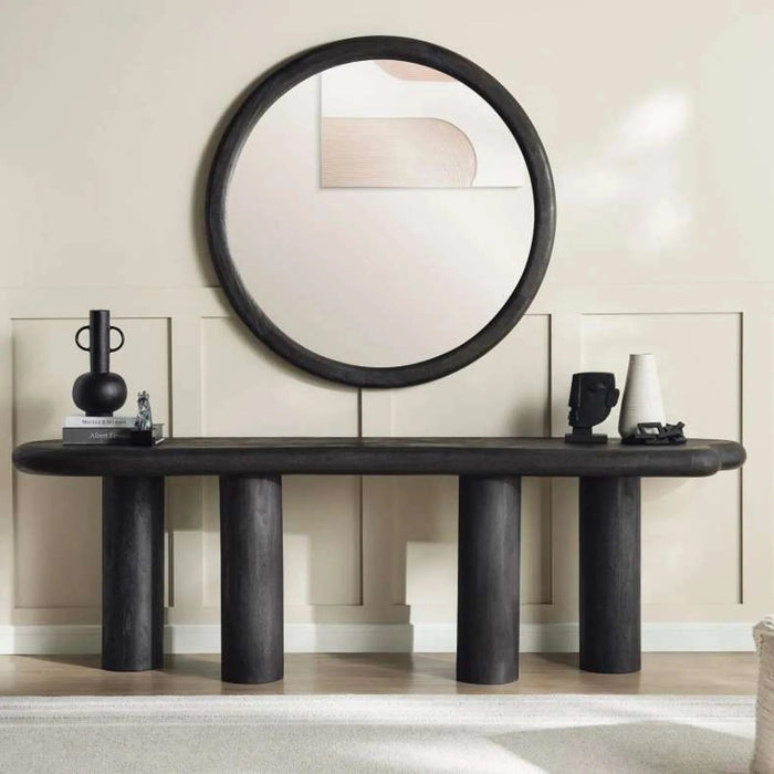 Harper Console Table With Mirror Wood Large - Brown Pan Home