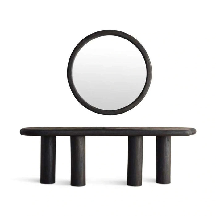Harper Console Table With Mirror Wood Large - Brown Pan Home
