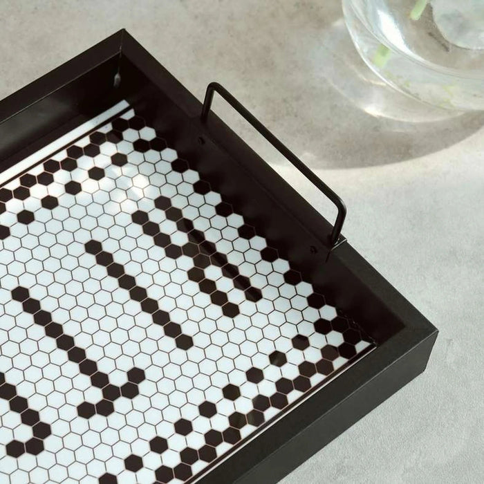 Harriet Wooden Serving Tray 41X25X7Cm - Black Pan Home