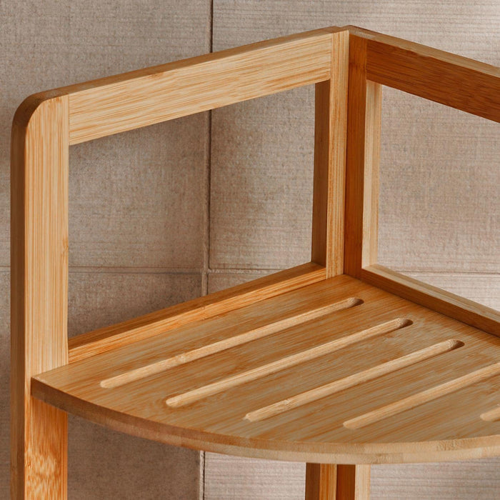 Harry 4 Tier Bamboo Corner Shelf 26X26X90Cm -Natural