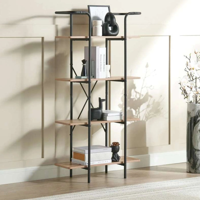 Hart 4 Tier Book Shelf Melamine - Brown Black
