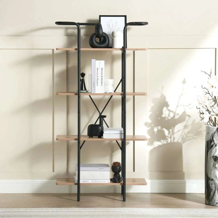 Hart 4 Tier Book Shelf Melamine - Brown Black