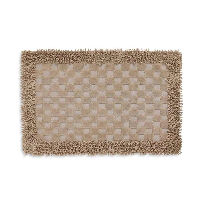 Havensoft Checkered Frame Turkish Cotton Bathmat 60X90 Cm - Blush Pan Home
