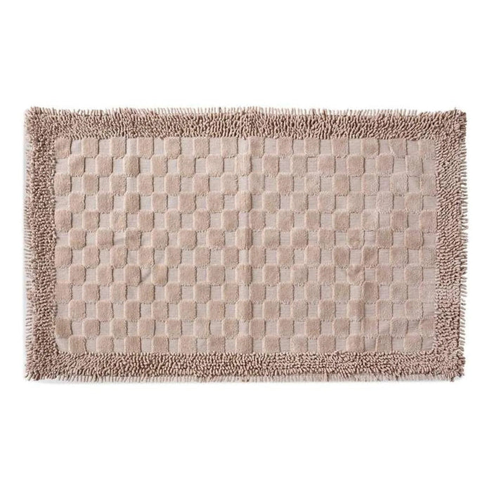 Havensoft Checkered Frame Turkish Cotton Bathmat 70X120 Cm-Beige Pan Home