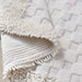 Havensoft Checkered Frame Turkish Cotton Bathmat 70X120 Cm-White Pan Home