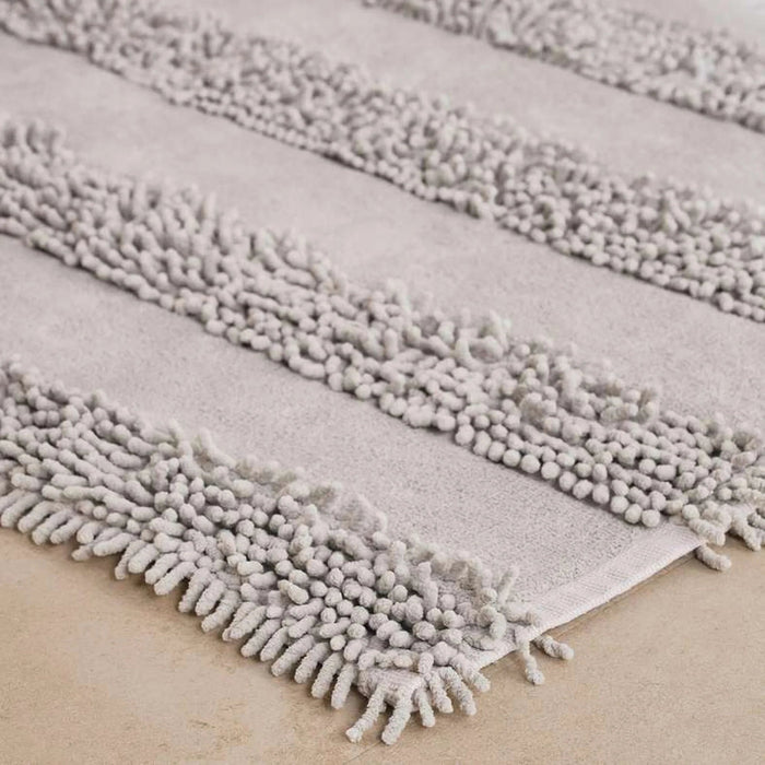 Havensoft Chenille Turkish Cotton Bathmat 60X90 Cm -Silver Pan Home