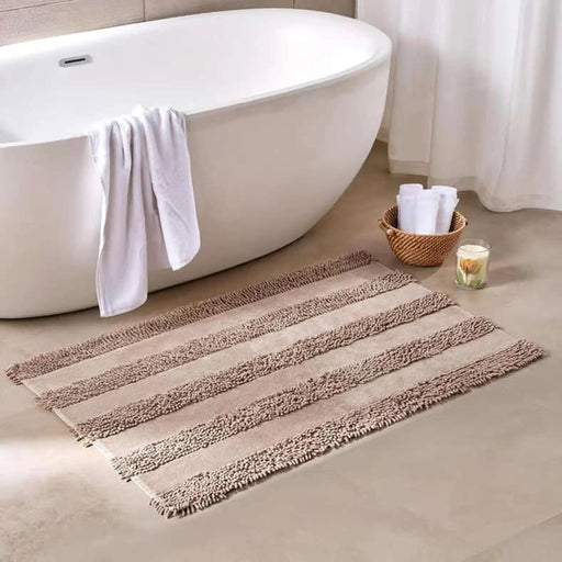 Havensoft Chennile Turkish Cotton Bathmat 70X120 Cm -Beige Pan Home