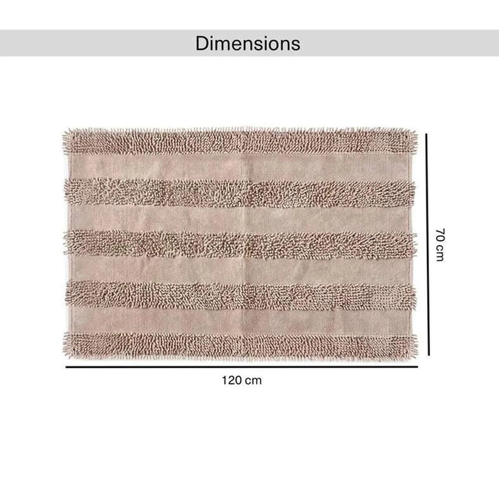 Havensoft Chennile Turkish Cotton Bathmat 70X120 Cm -Beige Pan Home