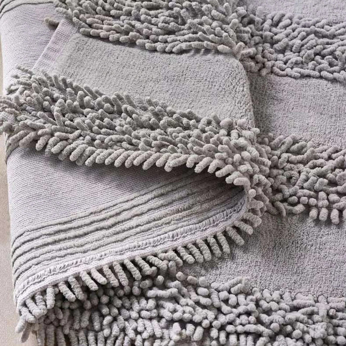 Havensoft Chennile Turkish Cotton Bathmat 70X120 Cm -Silver Pan Home