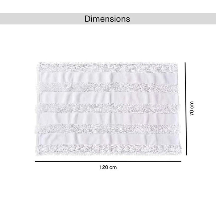 Havensoft Chennile Turkish Cotton Bathmat 70X120 Cm -White Pan Home