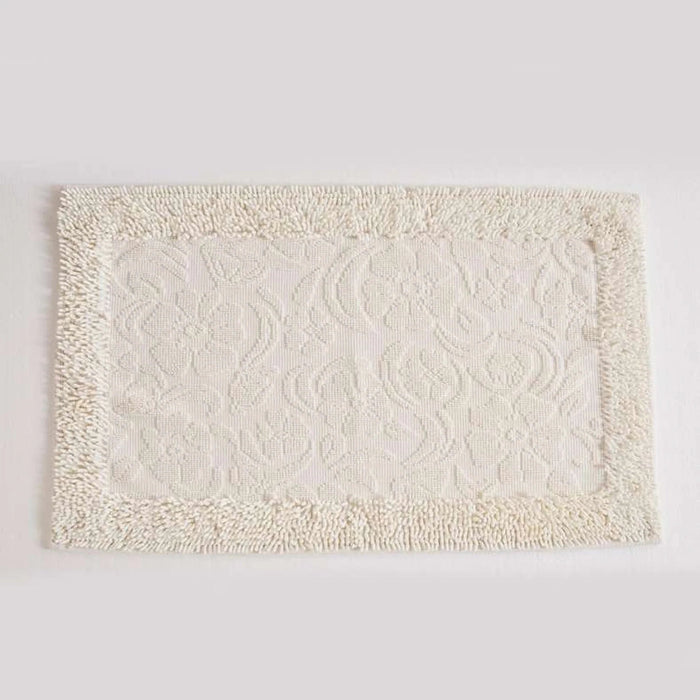 Havensoft Fleur Turkish Cotton Bath Mat 60X90 Cm-White Pan Home