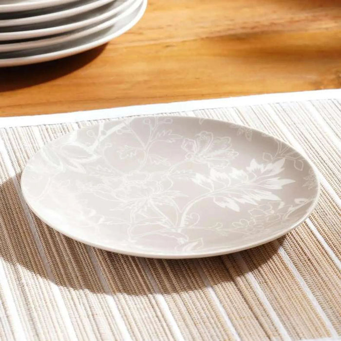 Hayal 30-Piece Porcelain Dinner Set -Grey