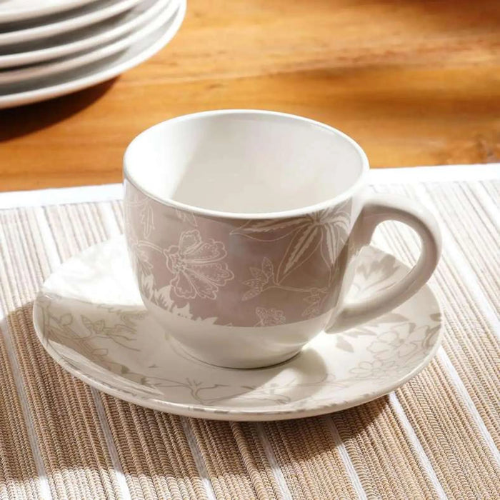 Hayal 30-Piece Porcelain Dinner Set -Grey