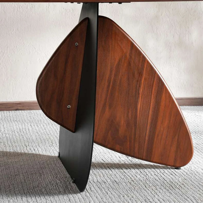 Hazen 8 Seater Dining Table Veneer - Walnut & Brown