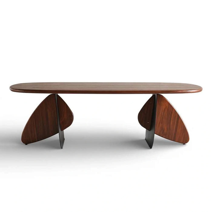 Hazen 8 Seater Dining Table Veneer - Walnut & Brown