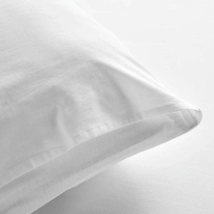 Heather Disty Embroidery Gauze Cotton 3-Piece Queen Duvet Cover Set 200X200Cm - White