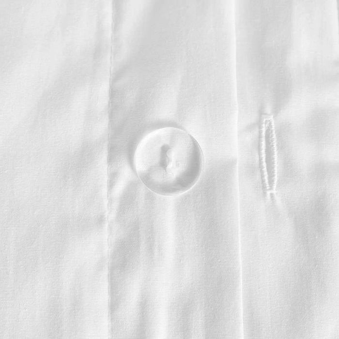 Heather Disty Embroidery Gauze Cotton 3-Piece Queen Duvet Cover Set 200X200Cm - White