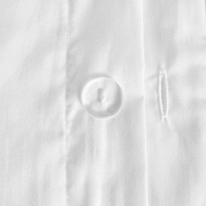 Heather Disty Embroidery Gauze Cotton 3-Piece Super King Duvet Cover Set 260X220Cm - White
