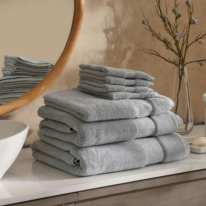 Heavensoft 630 Gsm Premium Turkish Cotton Zero Twist 4Pk Fingertip Towel 30X30 Cm - Evening Blue