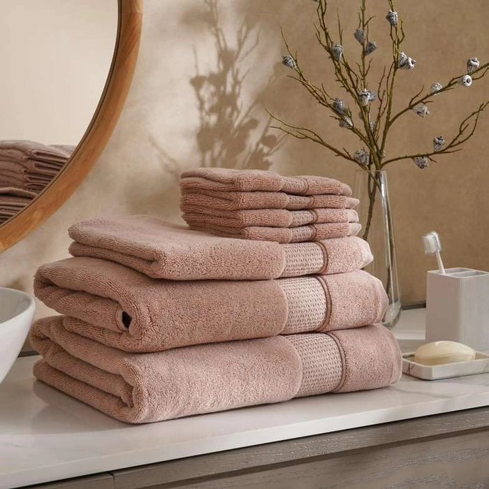 Heavensoft 630 Gsm Premium Turkish Cotton Zero Twist Hand Towel 50X90 Cm-Rose