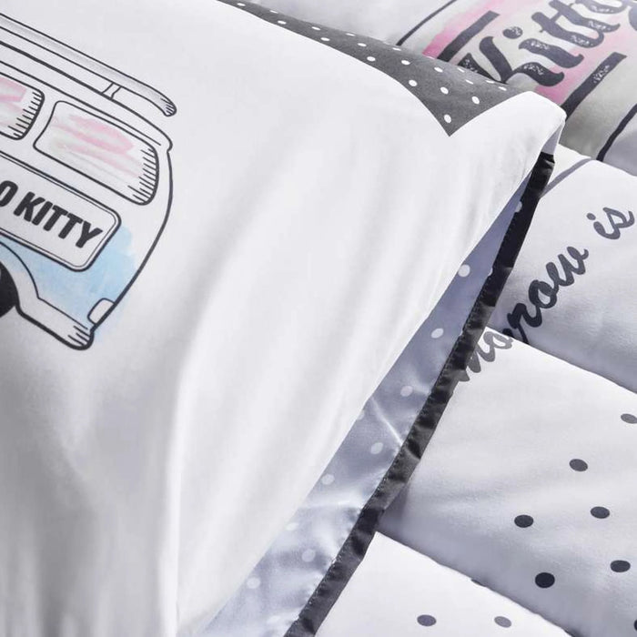 Hello Kitty 4 Piece Bed In A Bag 135X220Cm - Pink