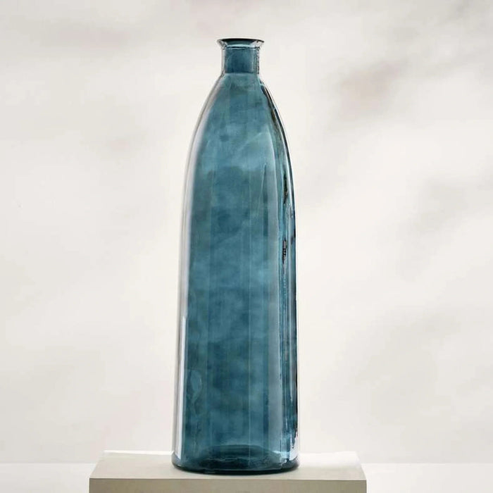 Helmi Recycled Glass Vase 25.5X81Cm - Blue Pan Home