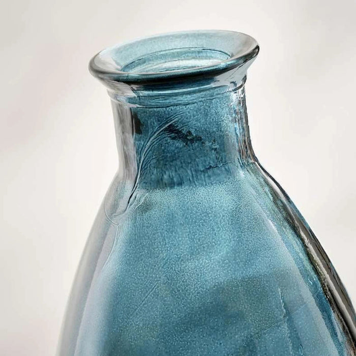 Helmi Recycled Glass Vase 25.5X81Cm - Blue Pan Home