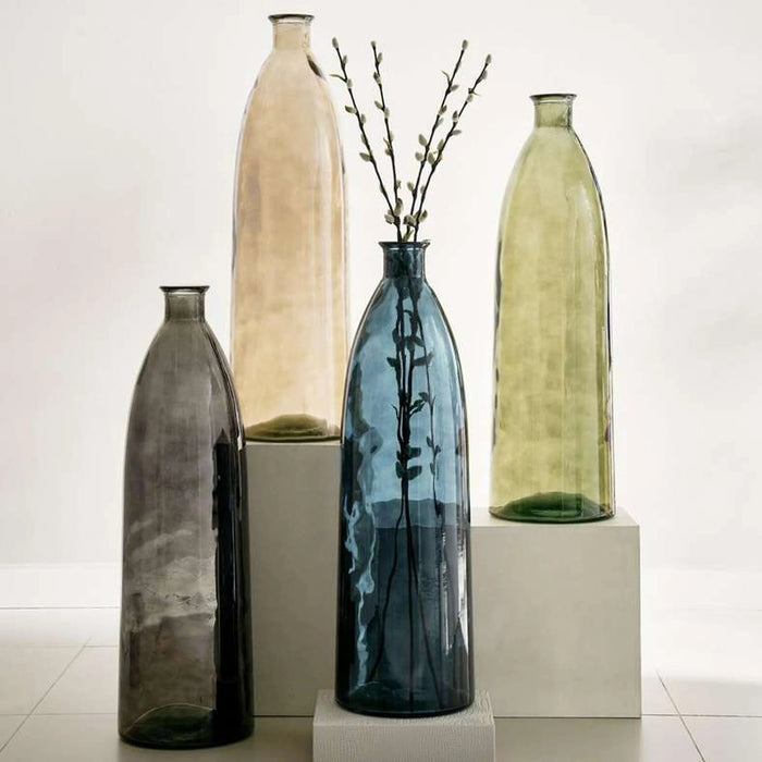Helmi Recycled Glass Vase 25.5X81Cm - Grey Pan Home