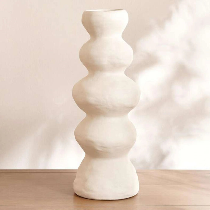 Hendrick Ceramic Vase 18.5X18X48.5Cm - Off White Pan Home