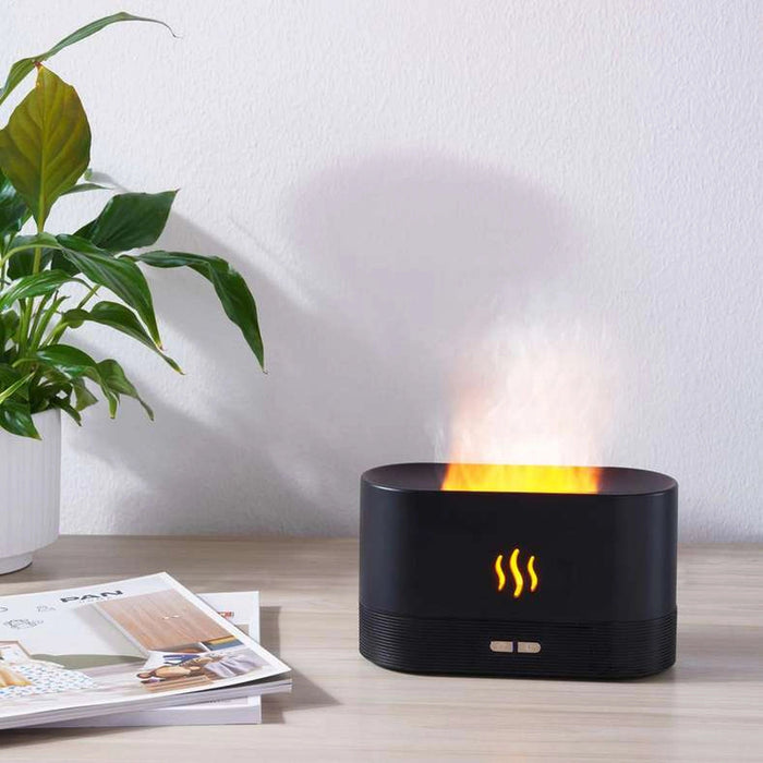 Henik Air Flame Humidifier 130Ml - Black Pan Home