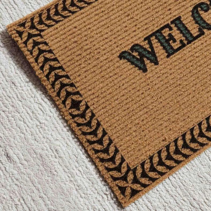 Henza Printed Door Mat 45X75Cm - Natural/Black