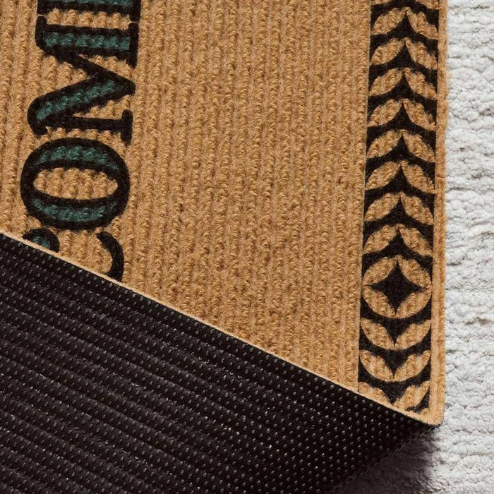 Henza Printed Door Mat 45X75Cm - Natural/Black