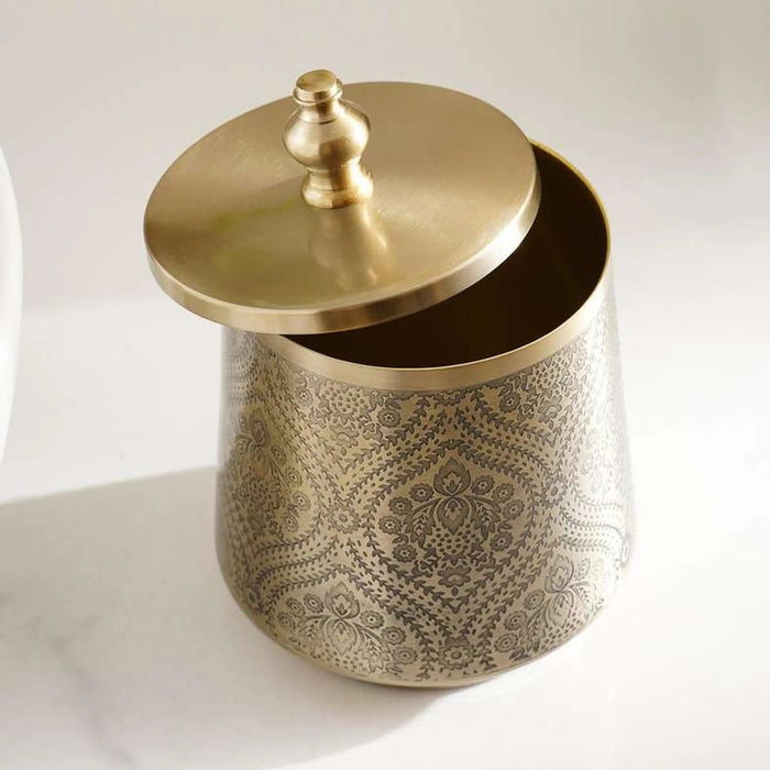 Heritage Cotton Jar 10X10X13.5Cm - Gold Pan Home