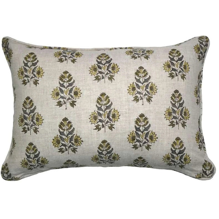 Heritage Magnolia Down Alternative Filled Cushion 35X50Cm - Olive Pan Home