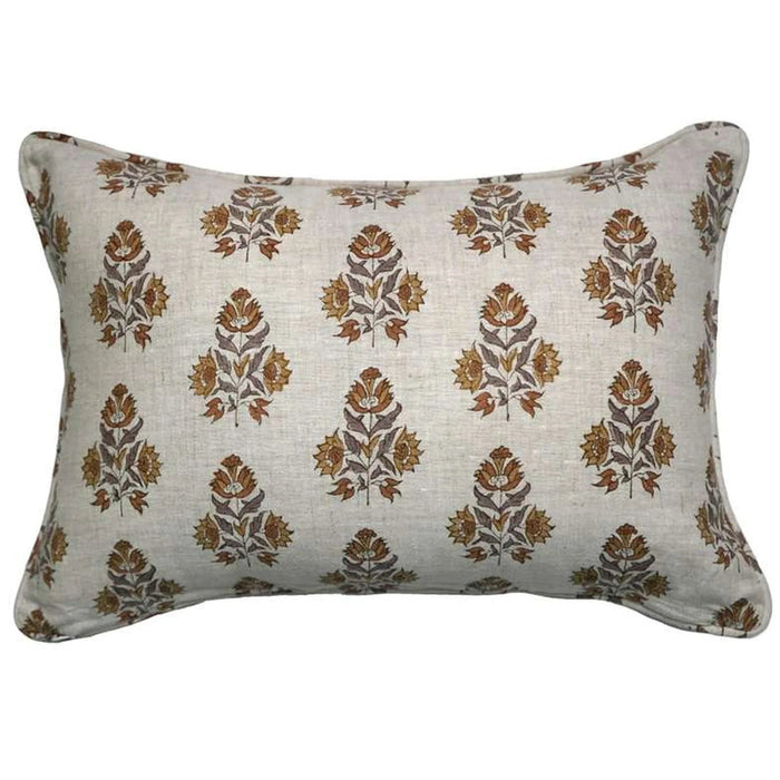 Heritage Magnolia Down Alternative Filled Cushion 35X50Cm - Rust Pan Home