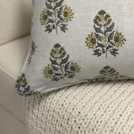 Heritage Magnolia Down Alternative Filled Cushion 50X50Cm - Olive Pan Home