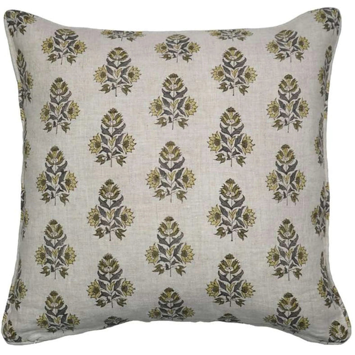 Heritage Magnolia Down Alternative Filled Cushion 50X50Cm - Olive Pan Home